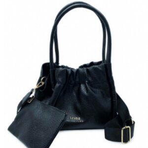 NEW Trina Turk Vegan Pebble Leather Shoulder/Handbag~ Small~ Black (F7)